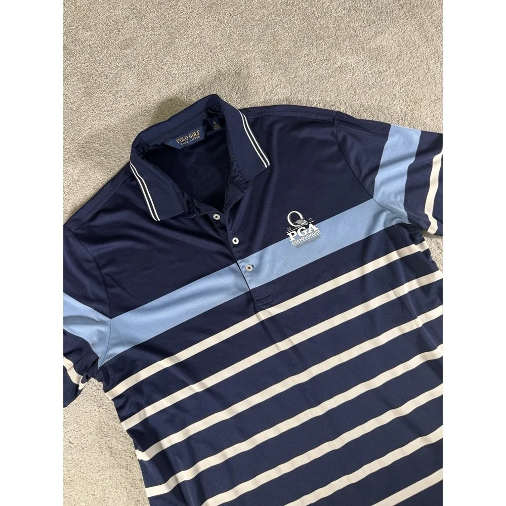 Polo Golf Ralph Lauren Shirt XL Striped  PGA Championship Quail Hollow Big‎ Pony